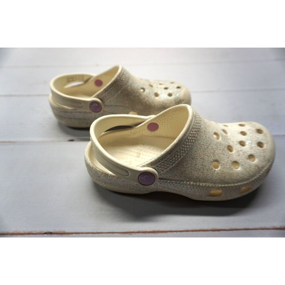 Crocs Kids' Iconic Crocs Comfort Glitter Clogs - Size C13 - Picture 5 of 12